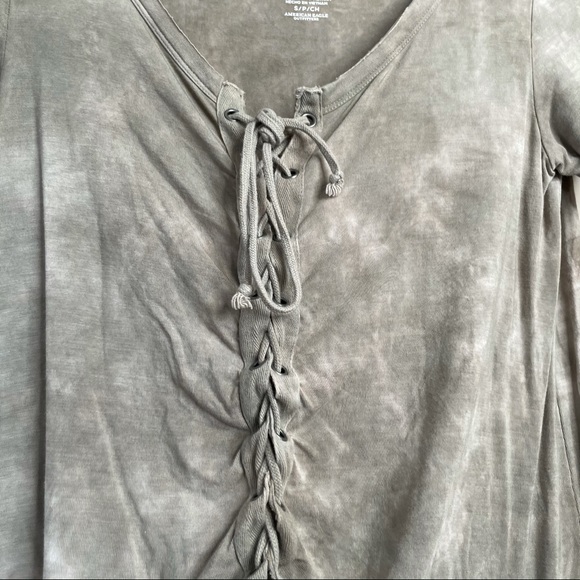 American Eagle soft and sexy tie-dye lace up top - Picture 3 of 6